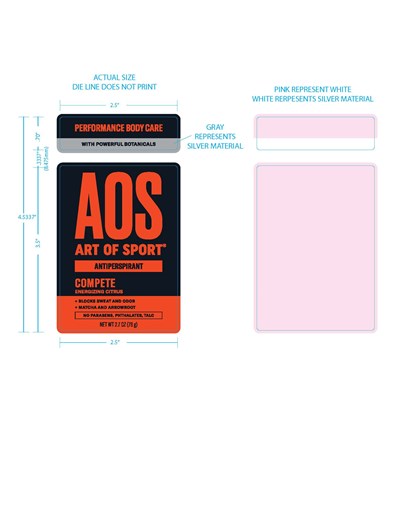 Art Of Sport Compete Antiperspirant Front Label (Aos Compete Ap Front)